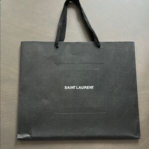 Saint Laurent Black Luxury Shopping Bag, 11”x13”x4 1/4”